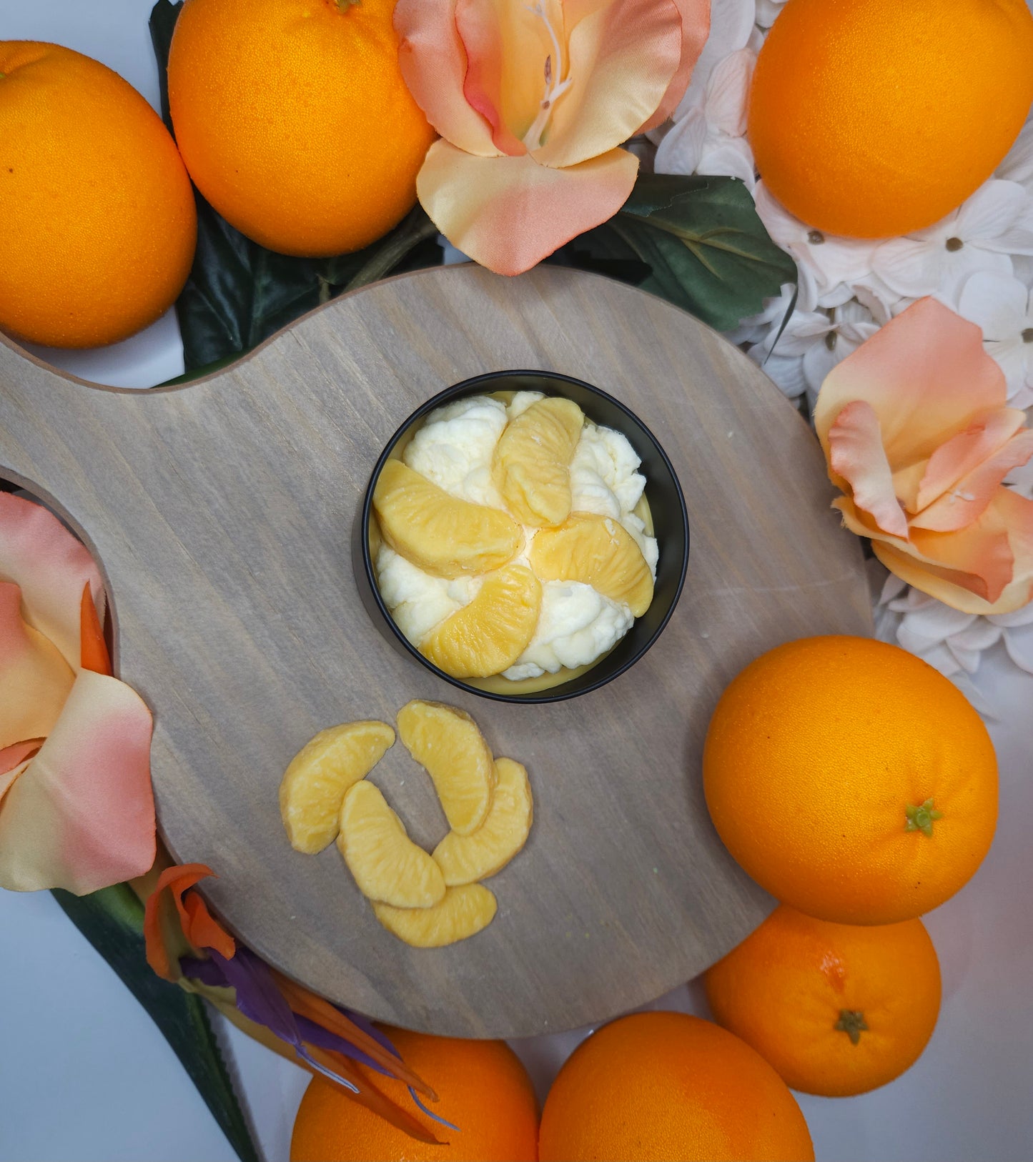 Orange Wickless Candles