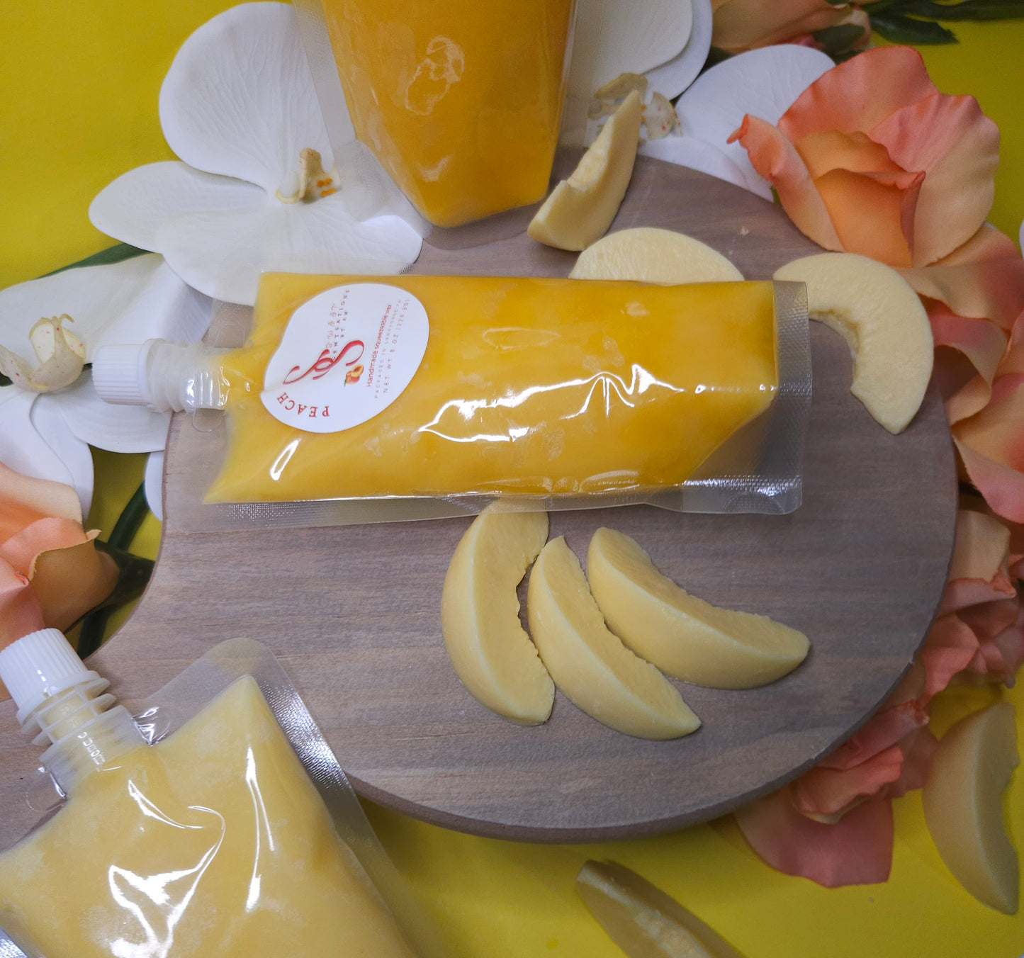 Peach squeezeable wax