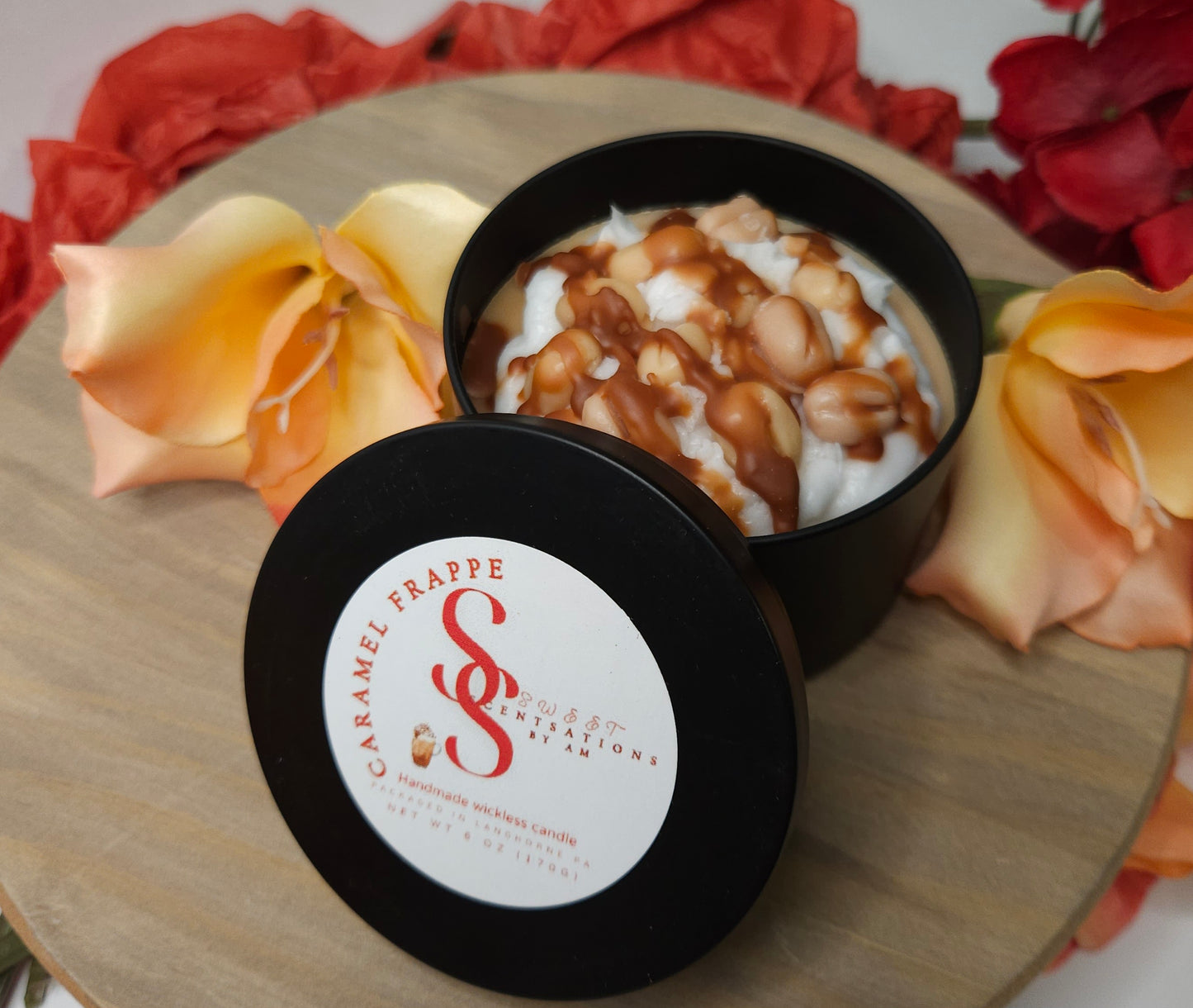 Salted Caramel Frappe Wickless Candles