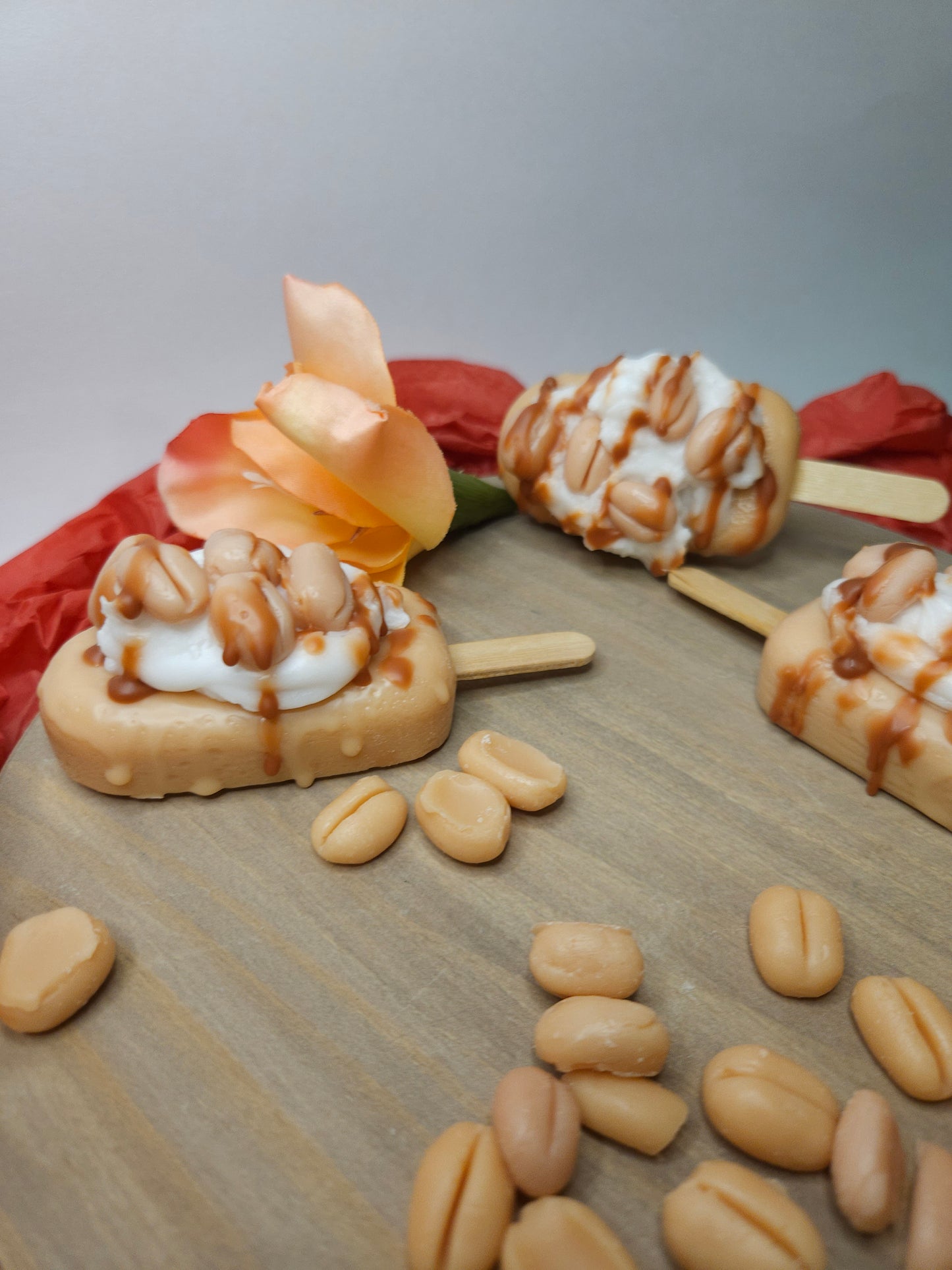 Salted Caramel Frappe Popsicles