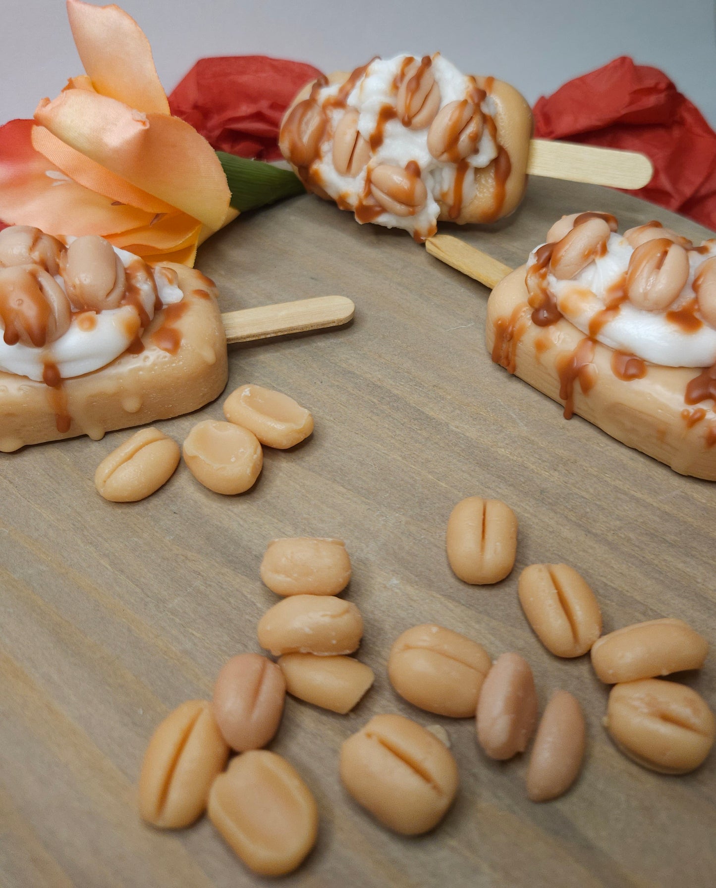 Salted Caramel Frappe Popsicles