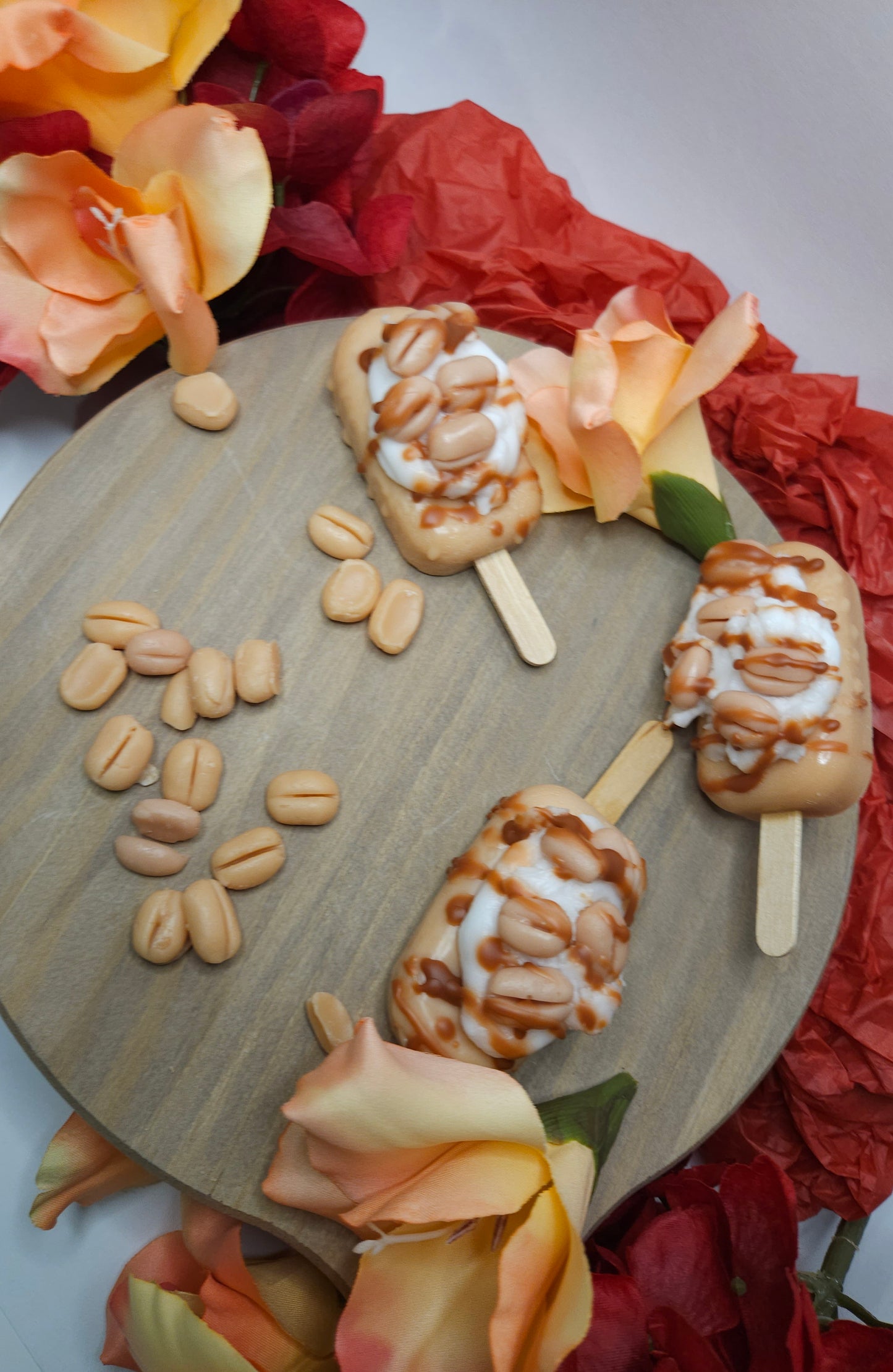 Salted Caramel Frappe Popsicles