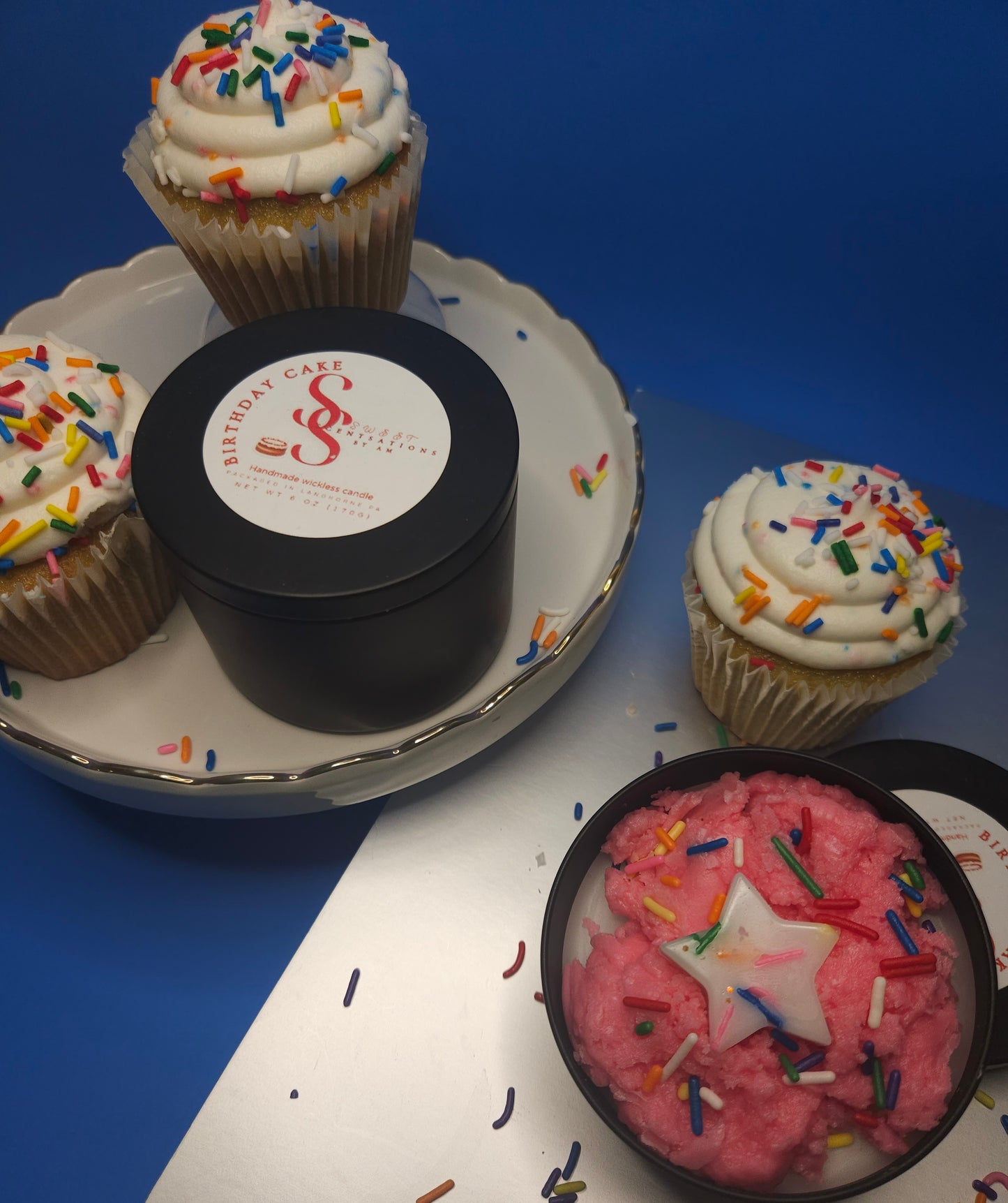 B-day Cake Wickless Candles
