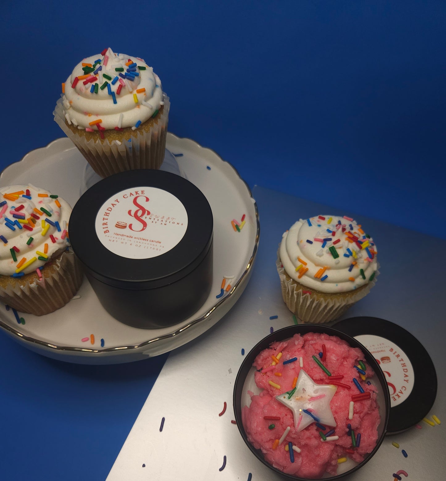 B-day Cake Wickless Candles