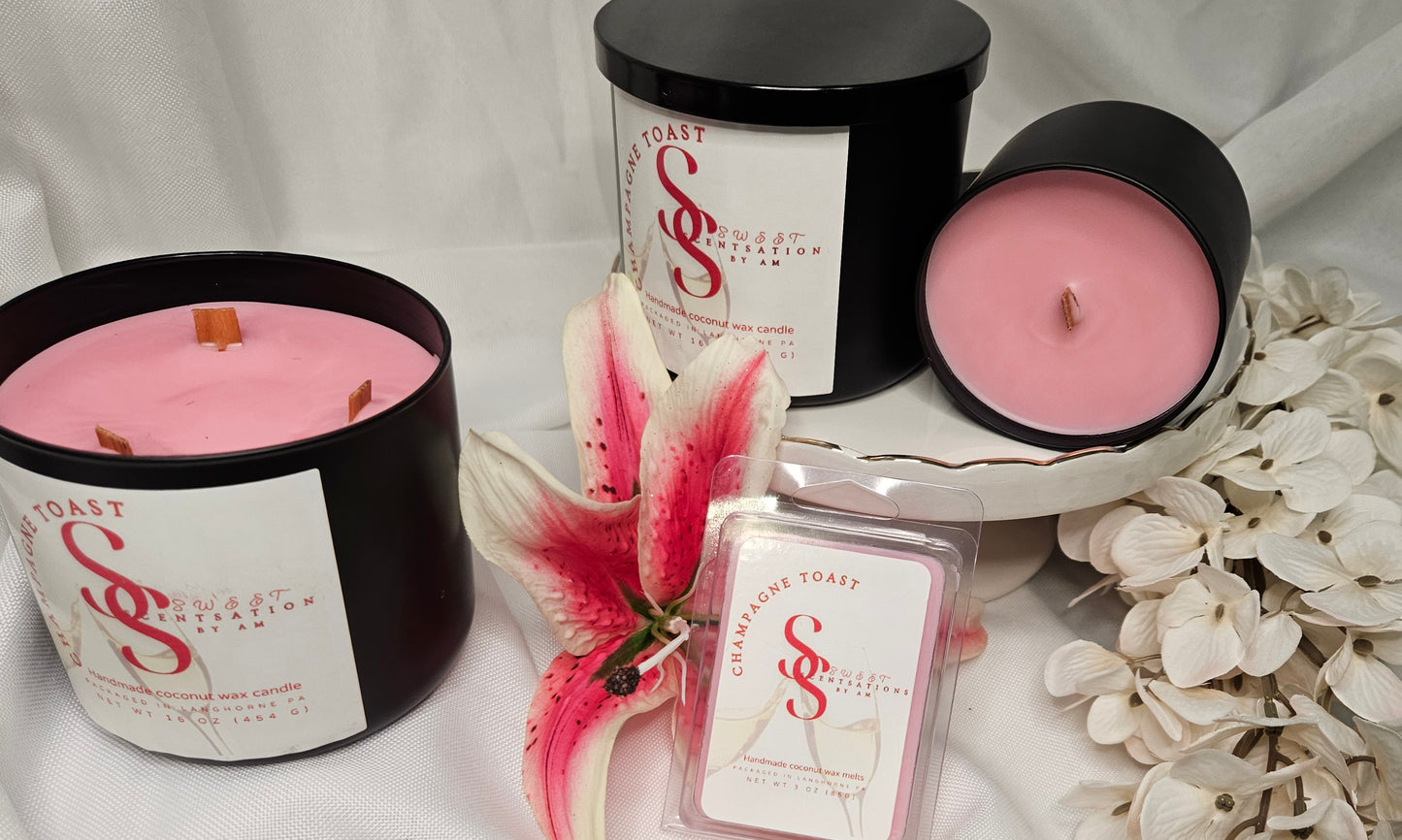 Champagne Toast Candle